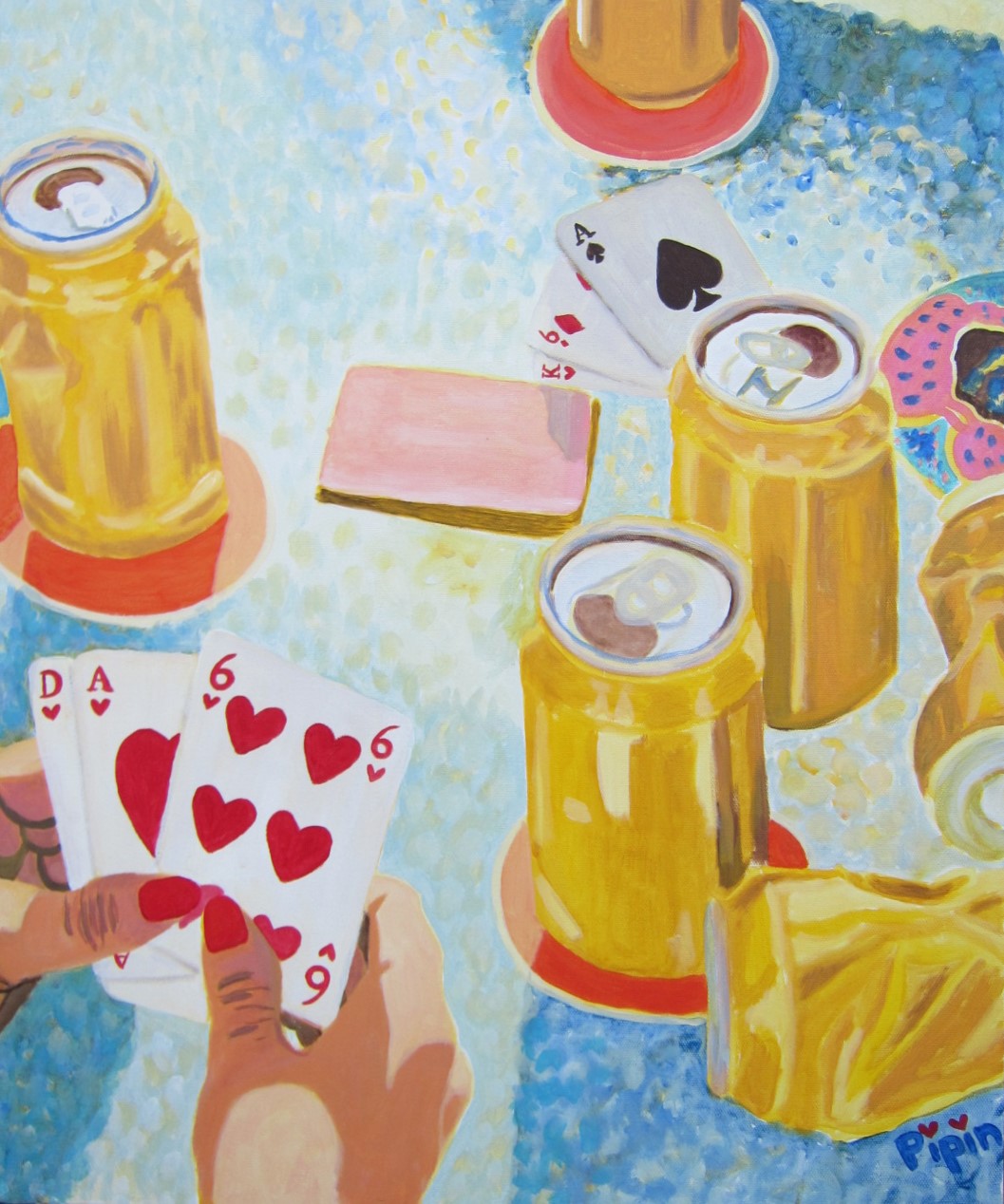 Ein Ass im Ärmel kommt selten allein | An ace up your sleeve rarely comes alone | 50 x 60 cm | 550 €